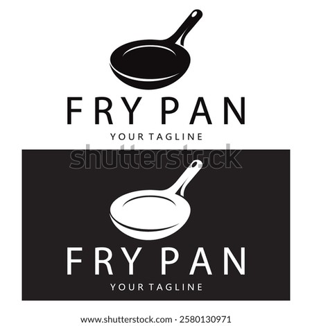 frying pan and spatula logo, kitchen cooking equipment, for business, company, restaurant