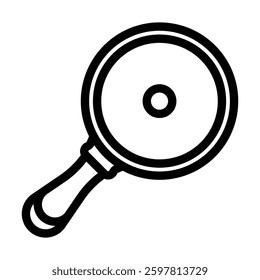 frying pan titanium ultralight line icon vector. frying pan titanium ultralight sign. isolated contour symbol black illustration