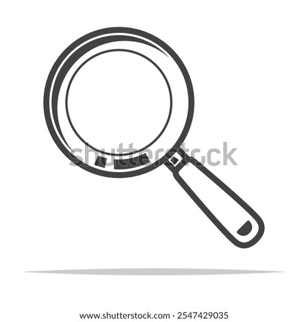 Frying pan top view icon transparent vector isolated