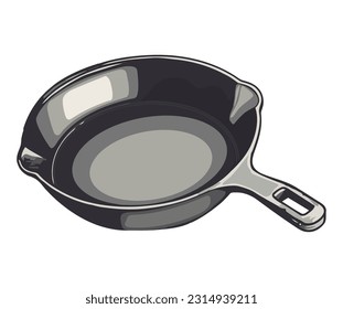 frying pan utensil for cooking icon isolated