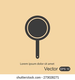 Frying pan vector icon