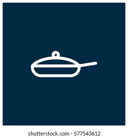 Frying pan vector icon