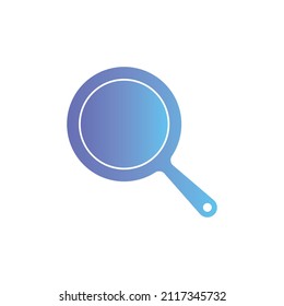 Frying pan vector icon with gradient