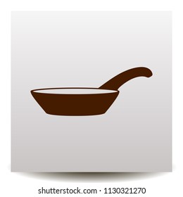 Frying pan vector icon. Illustration on a flat design style.
