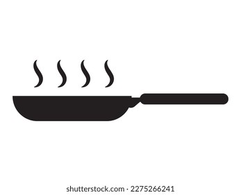Frying pan vector icon. Frying pan isolated signs.