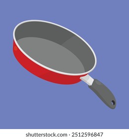 Frying Pan vector icon. steel pan for cooking illustration. frying pan icon