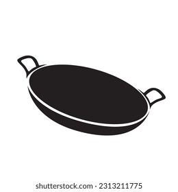 Frying pan vector illustration, icon and graphic design, suitable for logo, web, application.