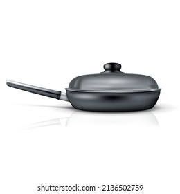 Frying pan vector illustration isolated on white background