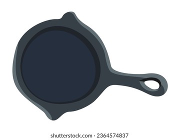 Frying pan. Vector isolated illustration.