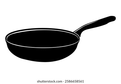 Frying Pan Vector Silhouette Clipart