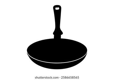 Frying Pan Vector Silhouette Clipart