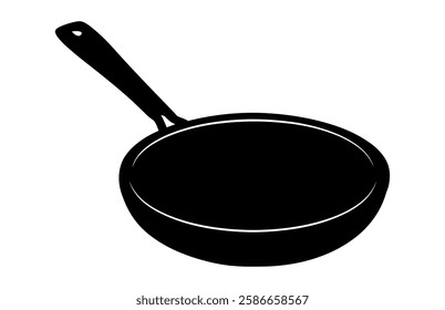 Frying Pan Vector Silhouette Clipart