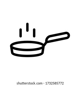 frying pan vector thin line icon 