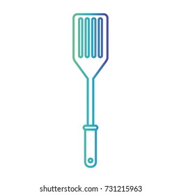 frying spatula silhouette gradient color from purple to blue vector illustration