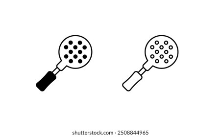 Frying Spoon ícone design com fundo branco ilustração stock