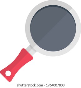 frying vector flat color icon 