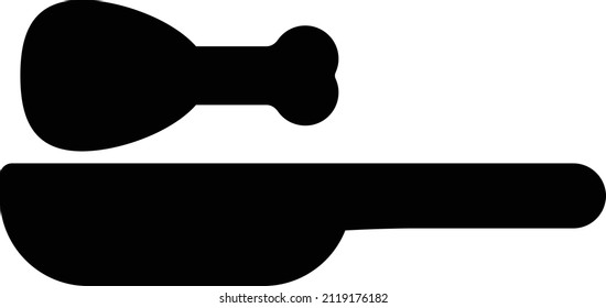 ilustración del vector frito en un fondo transparente. Símbolos de calidad premium. Icono vector glifos para concepto y diseño gráfico.