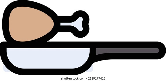 frying Vector illustration on a transparent background. Premium quality symbols. Stroke vector icon for concept and graphic design.