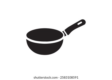 frypan vector silhouette isolated in white background