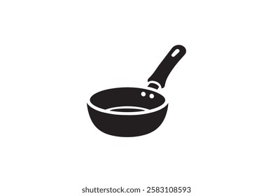 frypan vector silhouette isolated in white background