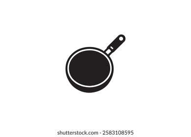 frypan vector silhouette isolated in white background