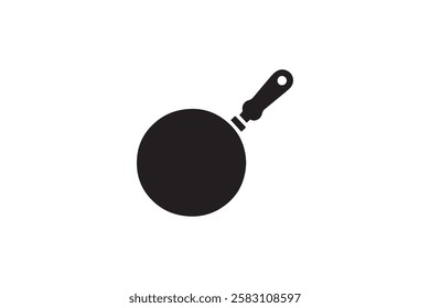 frypan vector silhouette isolated in white background