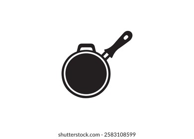 frypan vector silhouette isolated in white background