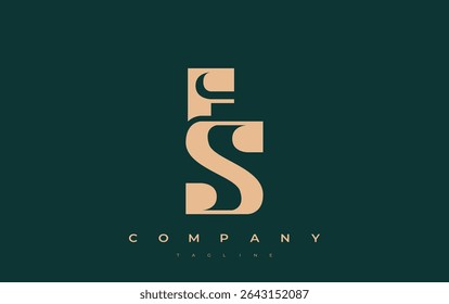 FS Abstract Geometric Logo Design. Modern and elegant logo design with simplistic typography elements, showcasing branding excellence.