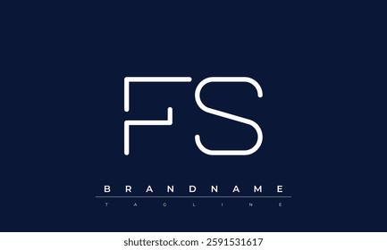 FS Abstract letter logo. This logo icon incorporate with abstract shape in the creative way
