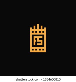 FS alphabet design letter symbol, FS initial logotype vektor
