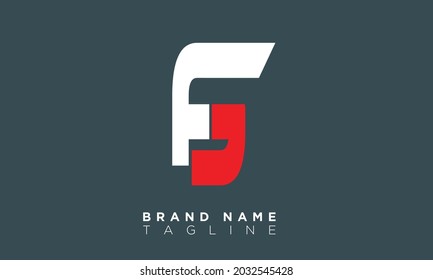 Letras alfabéticas FS Iniciales Monograma SF, F y S