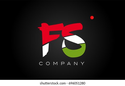 FS F S letter logo combination alphabet vector creative company icon design template modern