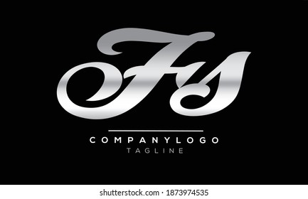 FS Icon monogram letter text alphabet logo design