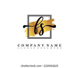 FS Initial handwriting logo concept
