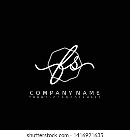 FS Initial handwriting logo concept