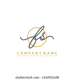 FS Initial handwriting logo concept