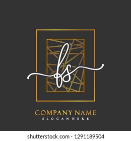 FS Initial Handwriting logo template vector