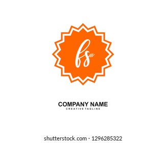 FS Initial Handwriting Logo Template Vector