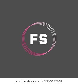 FS  Initial Handwriting logo template vector