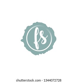 FS  Initial Handwriting logo template vector