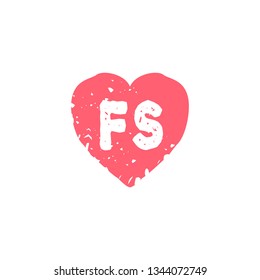 FS  Initial Handwriting logo template vector