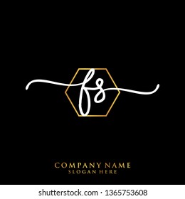 FS Initial handwriting logo template