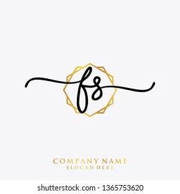 FS Initial handwriting logo template