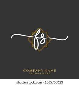 FS Initial handwriting logo template