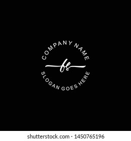 FS Initial handwriting logo template vector
