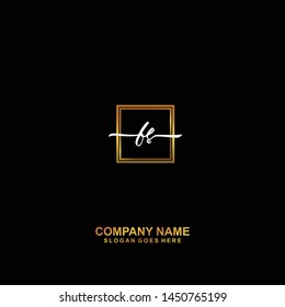 FS Initial handwriting logo template vector