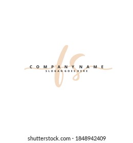 FS Initial handwriting and signature logo design with circle. Beautiful design handwritten logo for fashion, team, wedding, luxury logo.