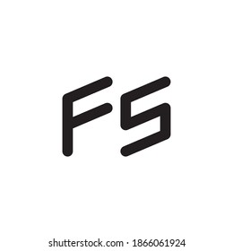 fs initial letter vector logo