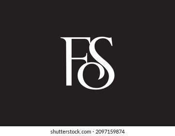 FS initial monogram logo design