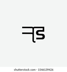 FS initials letter creative logo icon vector black color free download